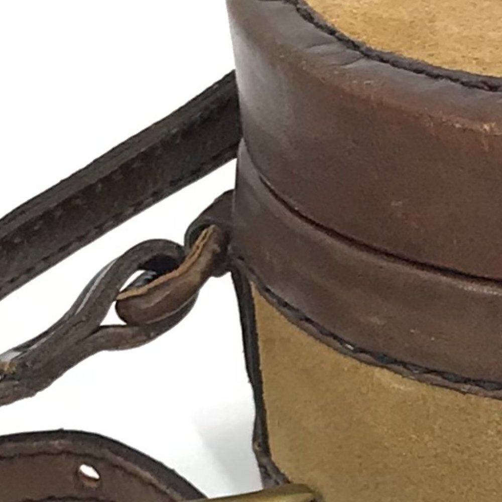 Tristan & Isuet VTG Leather Suede Canteen Structured Crossbody Bag Rare - Picture 9 of 10